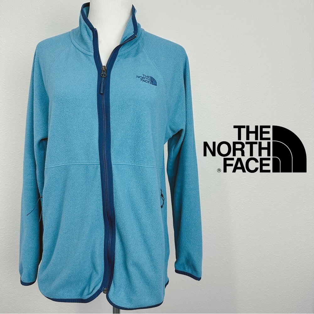 The North Face Glacier Alpine Full Zip Fleece Jacket Blue Wing Teal NF0A3SWZ M